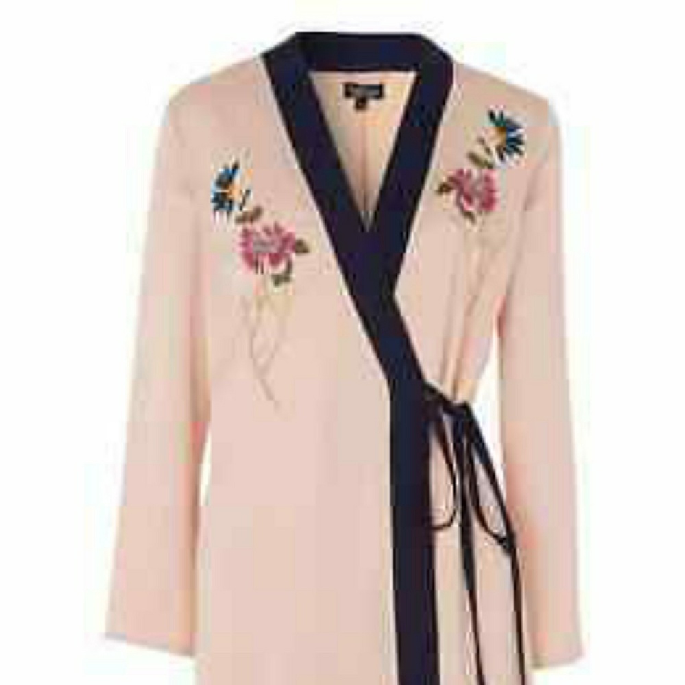 NWT Tiger embroidered duster coat by: Top Shop